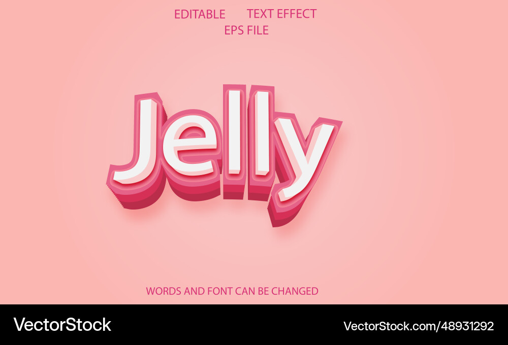 Text effect font editable typography 3d Text effect font editable typography 3d vector image