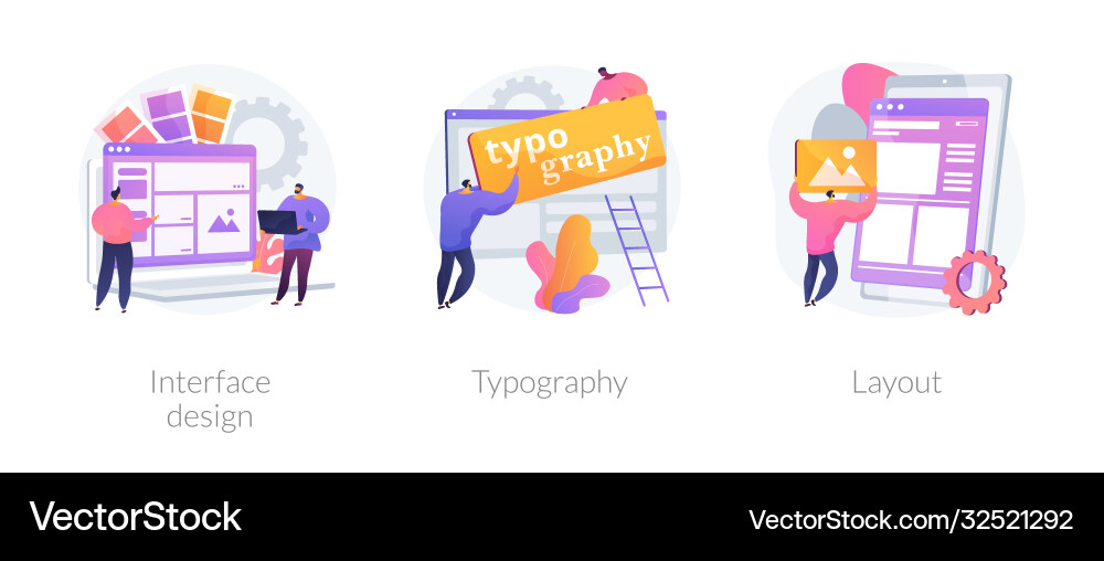 Ui design abstract concept Ui design abstract concept vector image