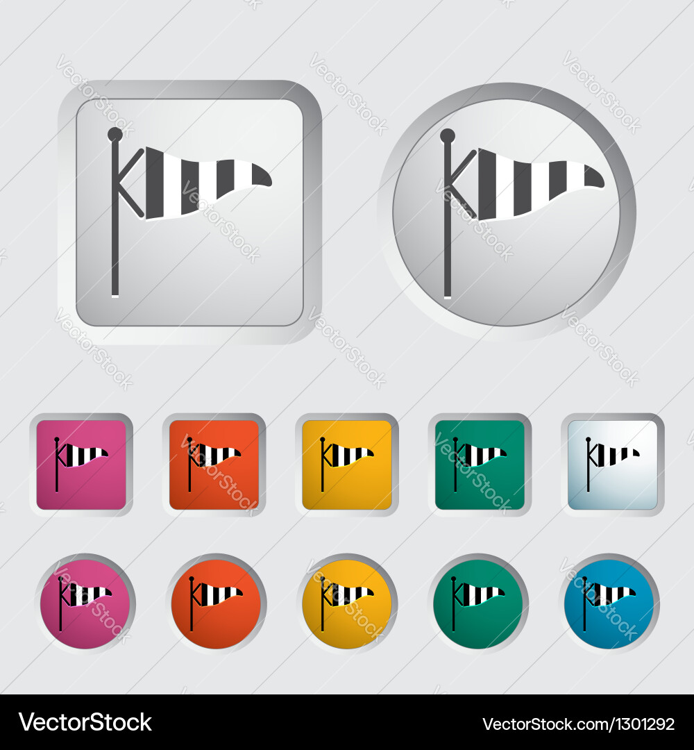 Wind Speed Indicator Flag vector image