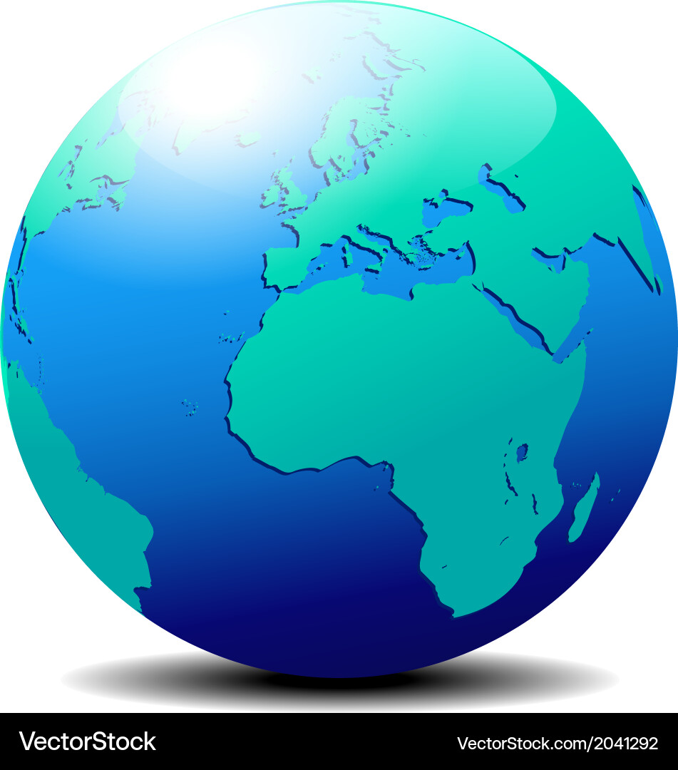 World Globe Map Vector Image