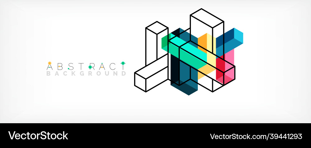 Abstract background 3d cubes cubic elements Abstract background 3d cubes cubic elements vector image