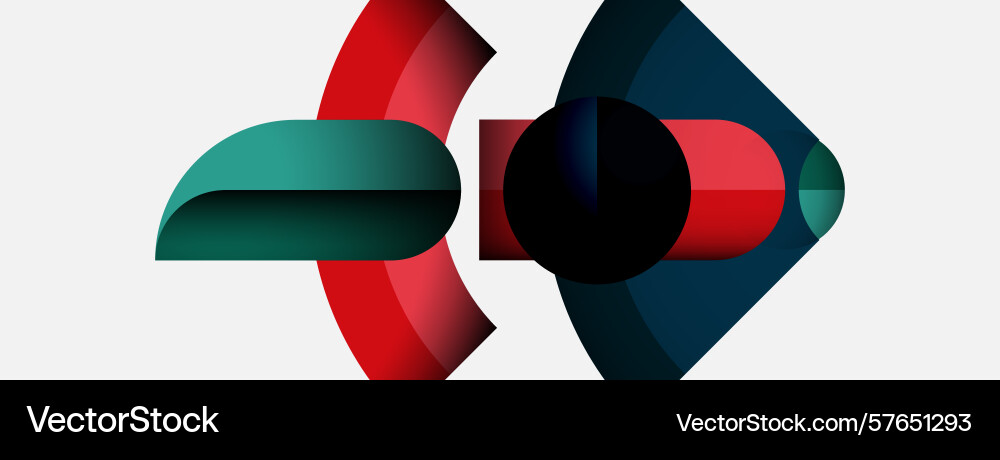 Abstract geometric shapes overlap creating Abstract geometric shapes overlap creating Vector Image