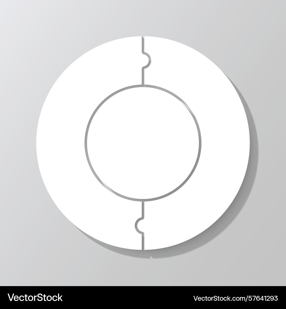 Circle puzzle infographic template simple frame Vector Image
