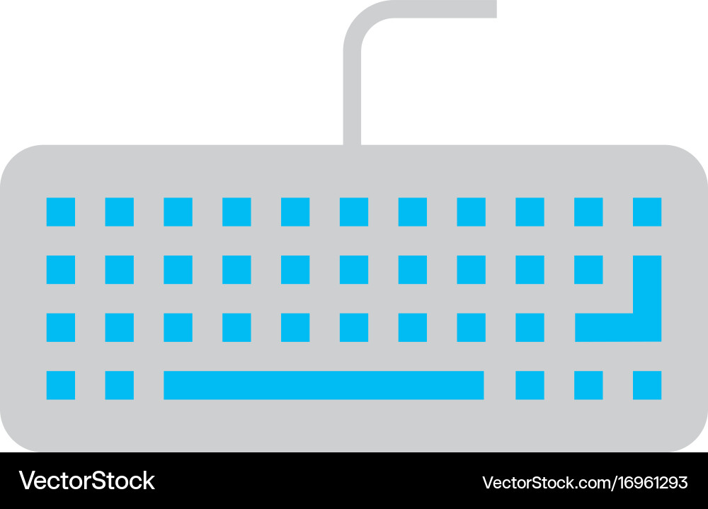 Computer keyboard isolated icon vector image