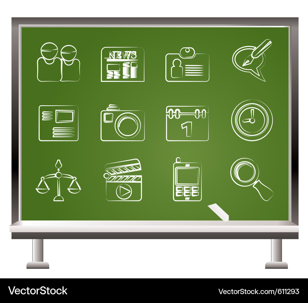 Computer- und Geschäftssymbole Vektorbild