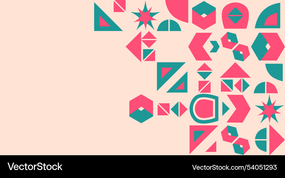 Flat design geometric pattern background colorful Vector Image