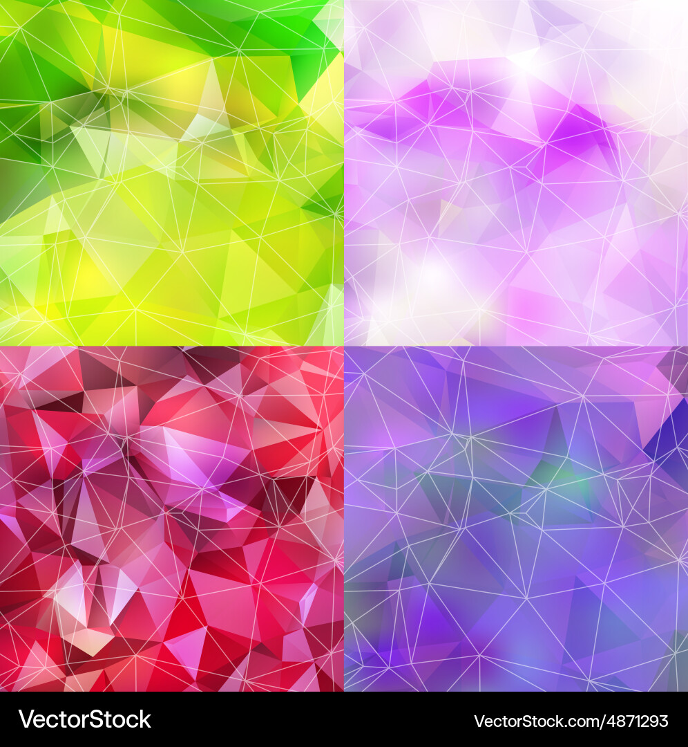Geometric Triangle Patterns vector image