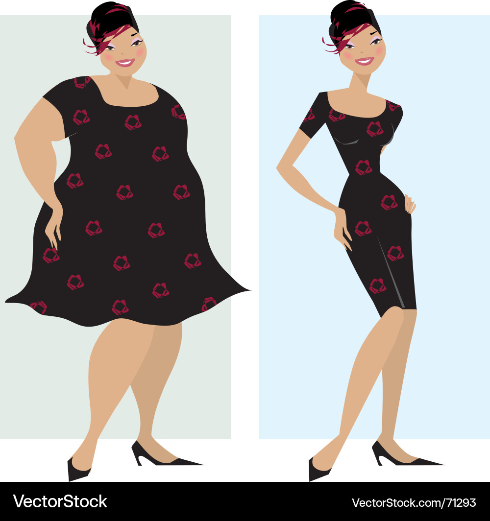 Gewichtsverlust Transformation Vektorbild