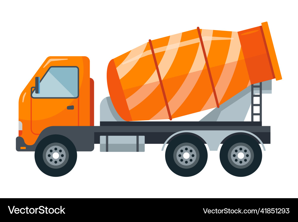 Großer Betonmischer LKW Sonderbau Großer Betonmischer LKW Sonderbau vektorbild