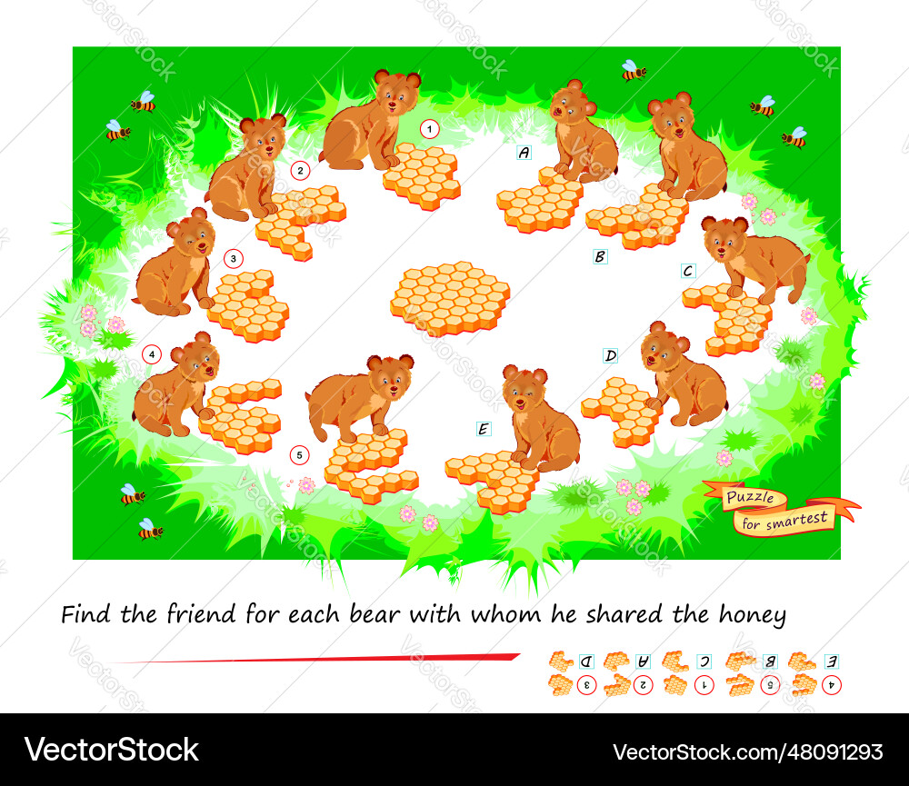 Logic game for smartest 3d puzzle find the friend Logic game for smartest 3d puzzle find the friend vector image