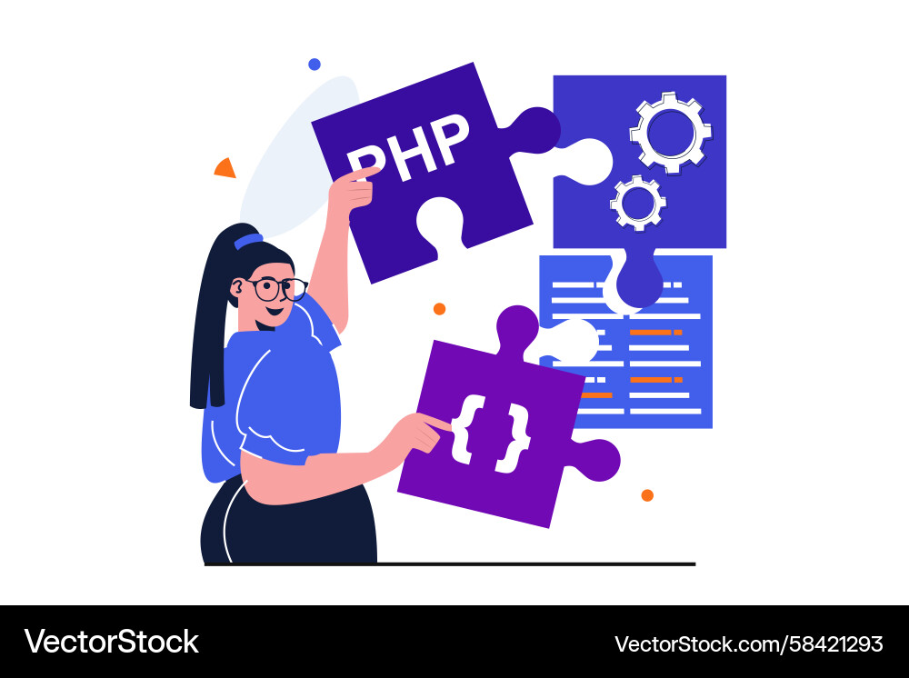 Modern Web Developer Concept Vector Image