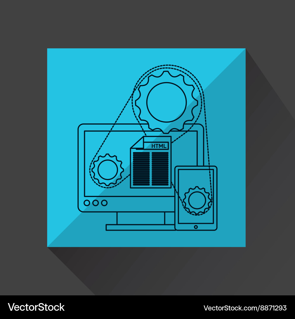 Programming language design vector image