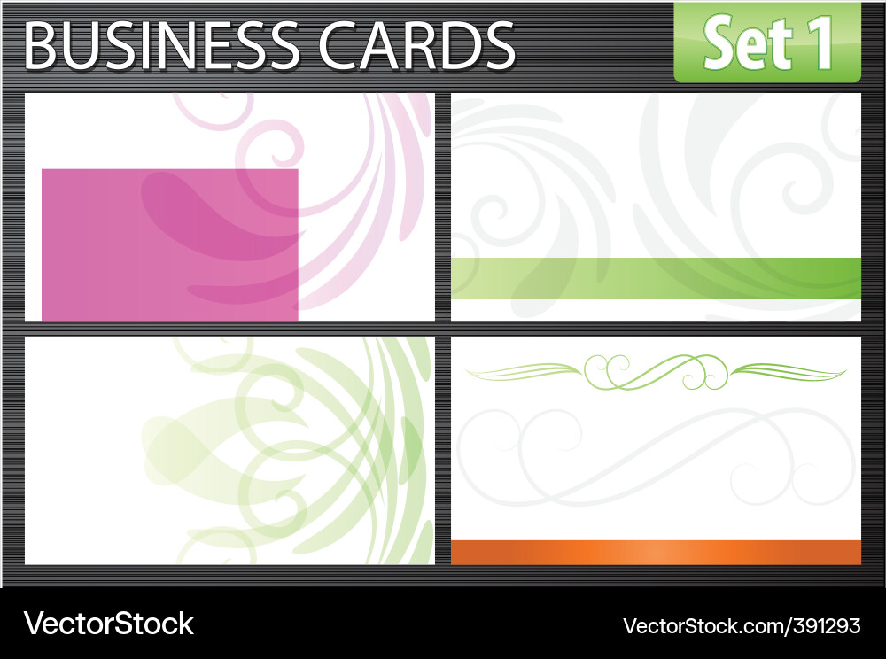 Set of business cards Vector Image