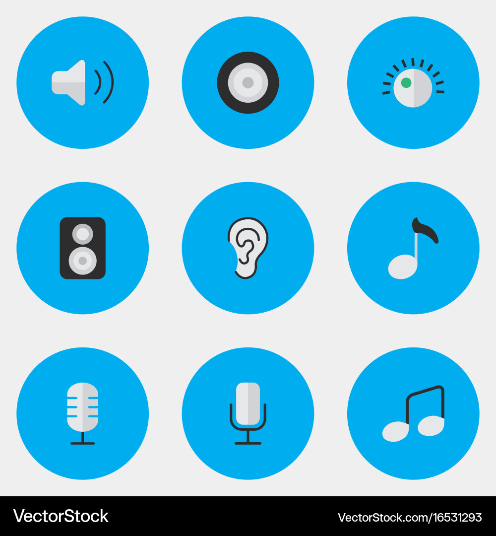 Set of simple icons element vector image