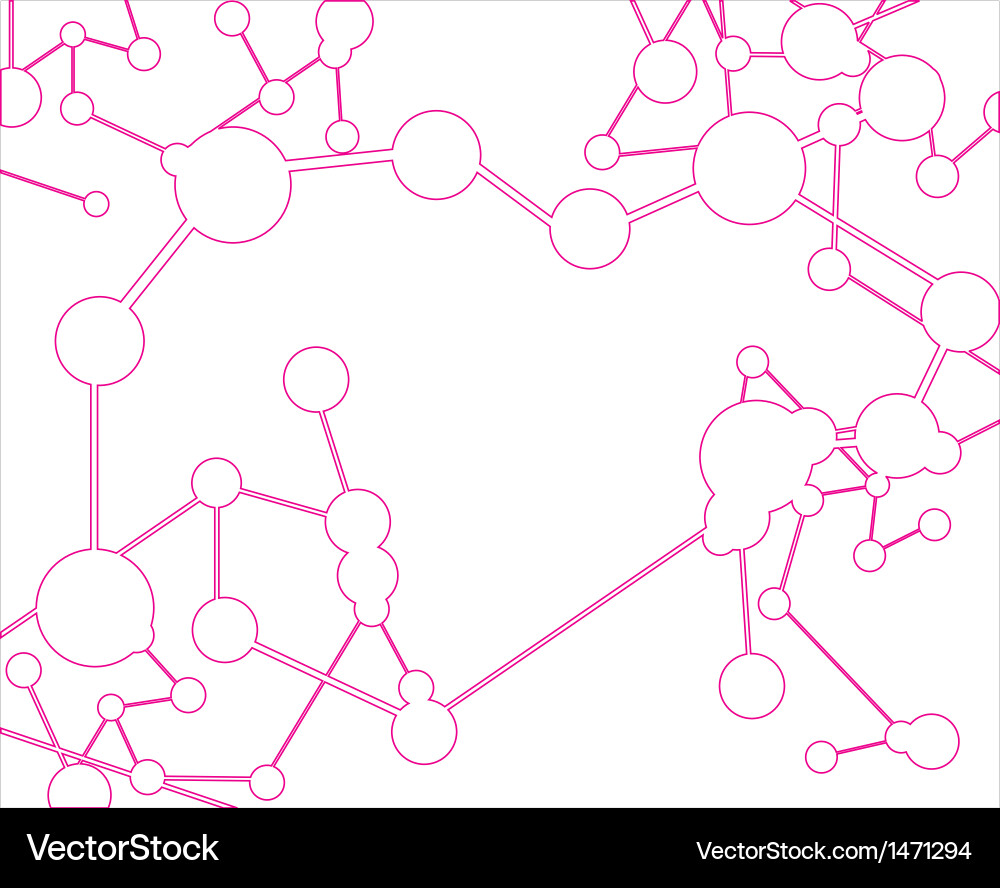 Abstract molecular structure background vector image