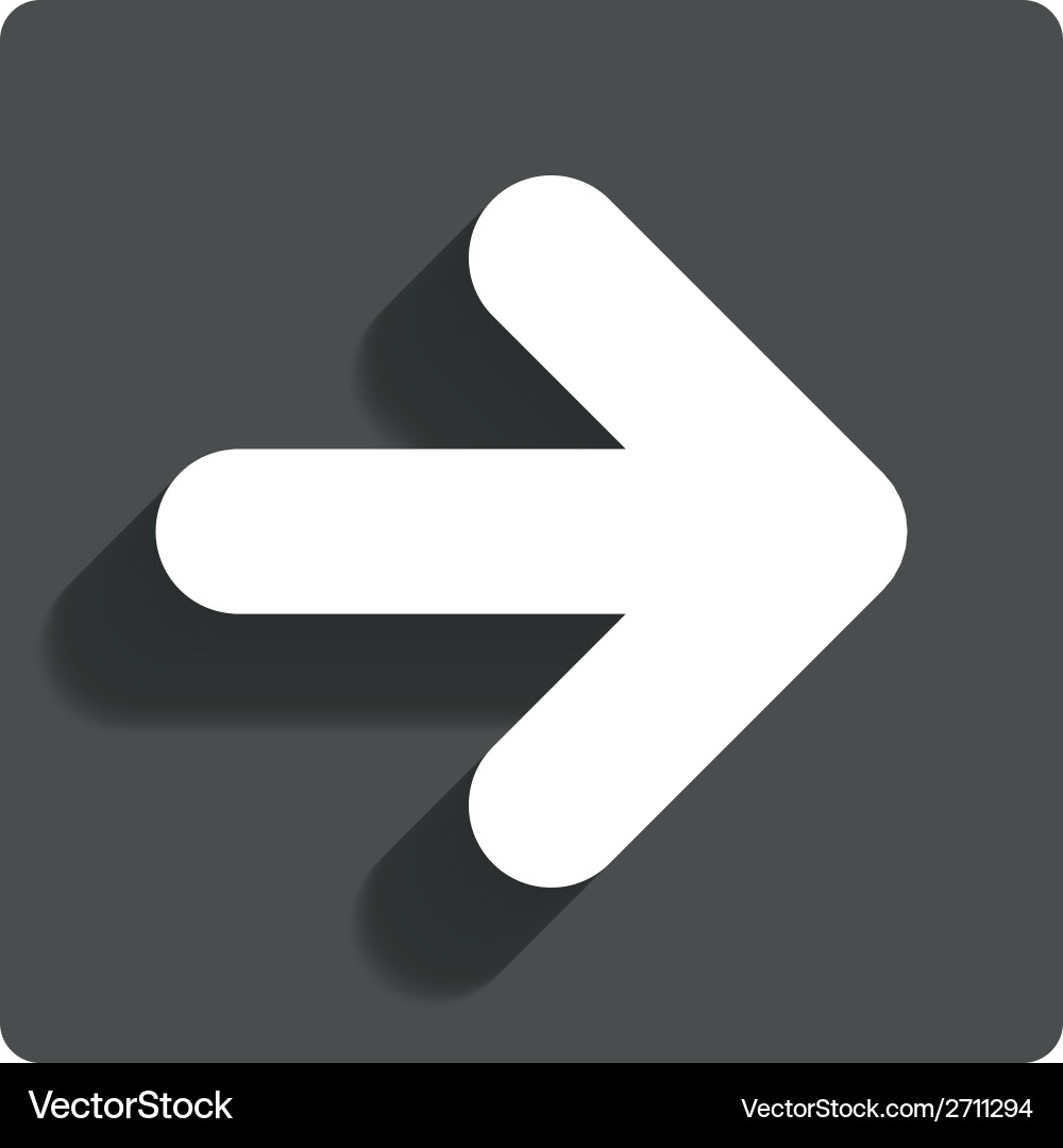 Arrow sign icon next button navigation symbol Vector Image