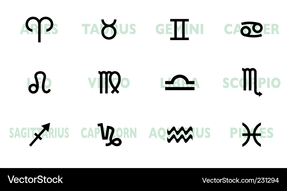 Astrologische Sternzeichen Vektorbild