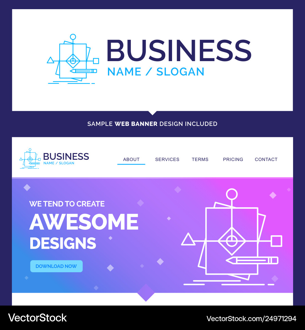 Beautiful business concept brand name algorithm Vector Image