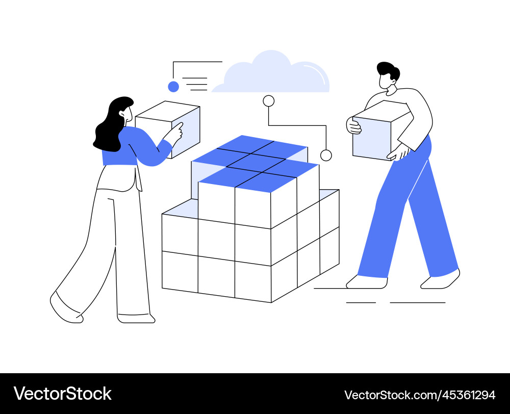 Big data storage abstract concept Vector Image