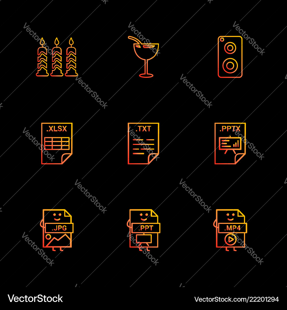 Candle juice mobile xlsx excel txt file pptx vector image