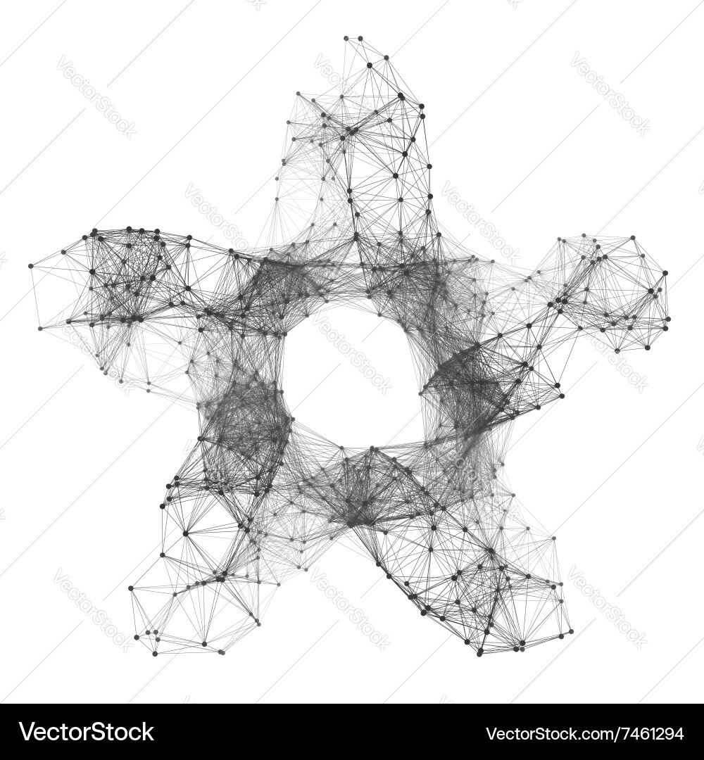 Connection structure wireframe Vector Image