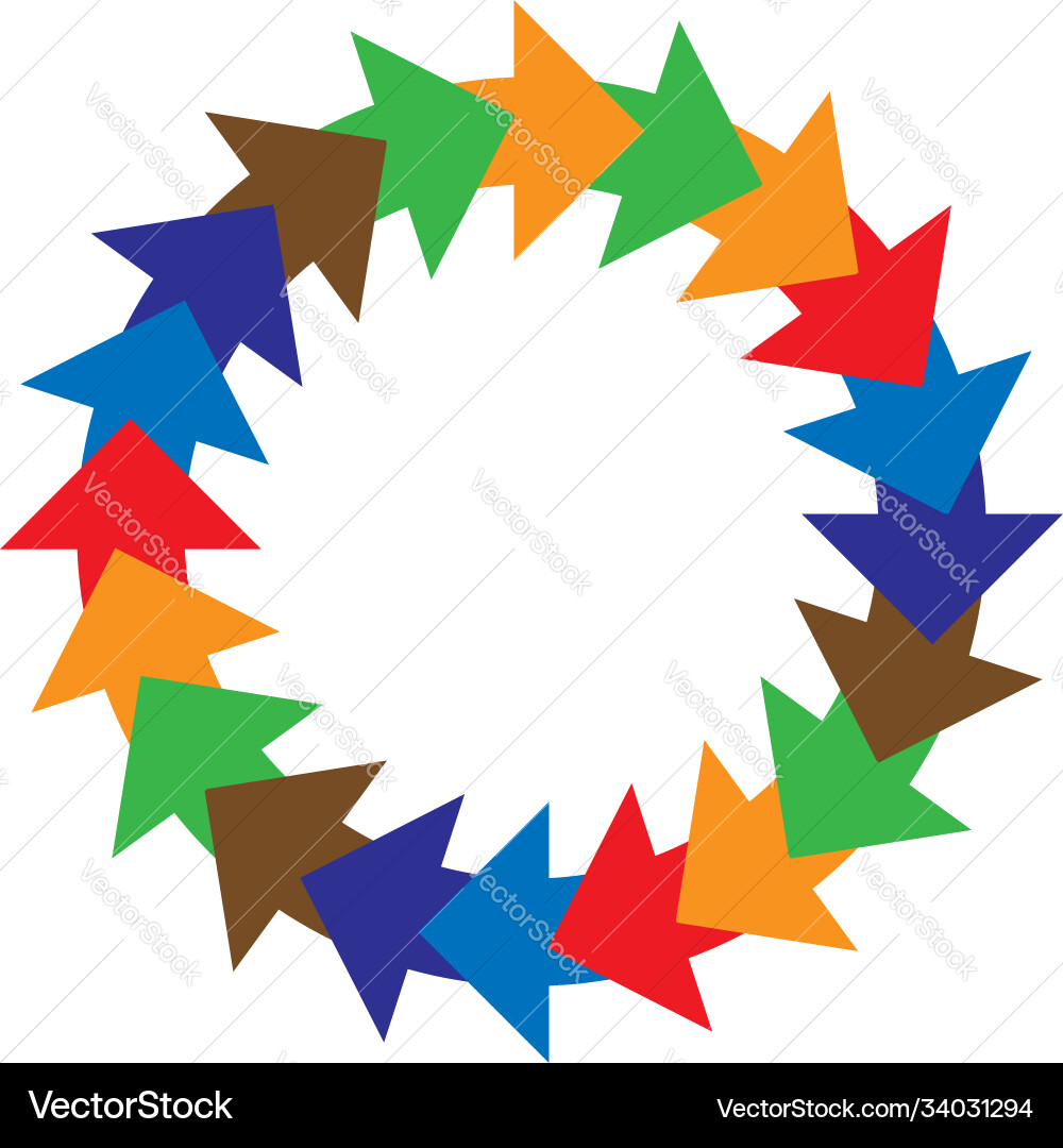 Cycle and cyclical arrows circular concentric Vector Image