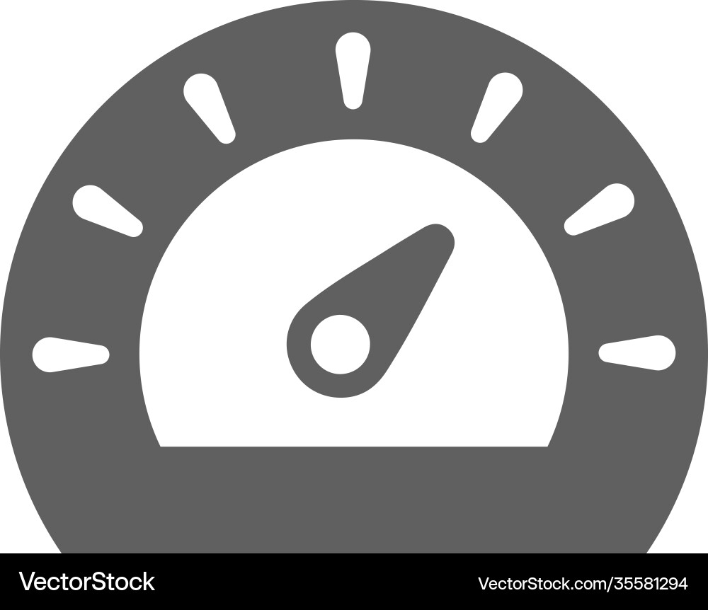 Dashboard fast speedometer icon gray version vector image