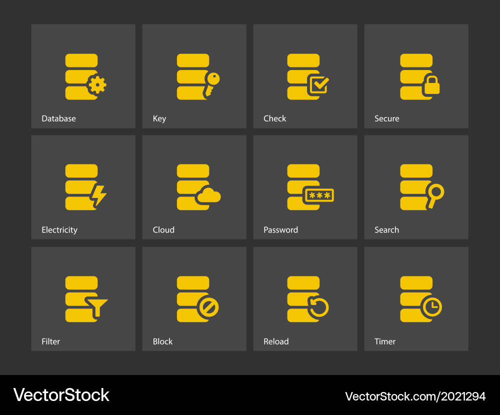 Database icons vector image