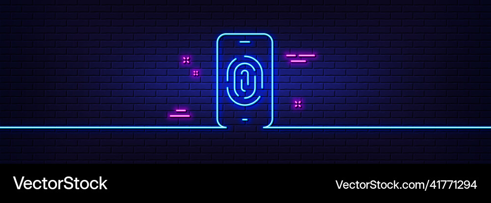 Fingerprint line icon finger print scan sign Fingerprint line icon finger print scan sign vector image