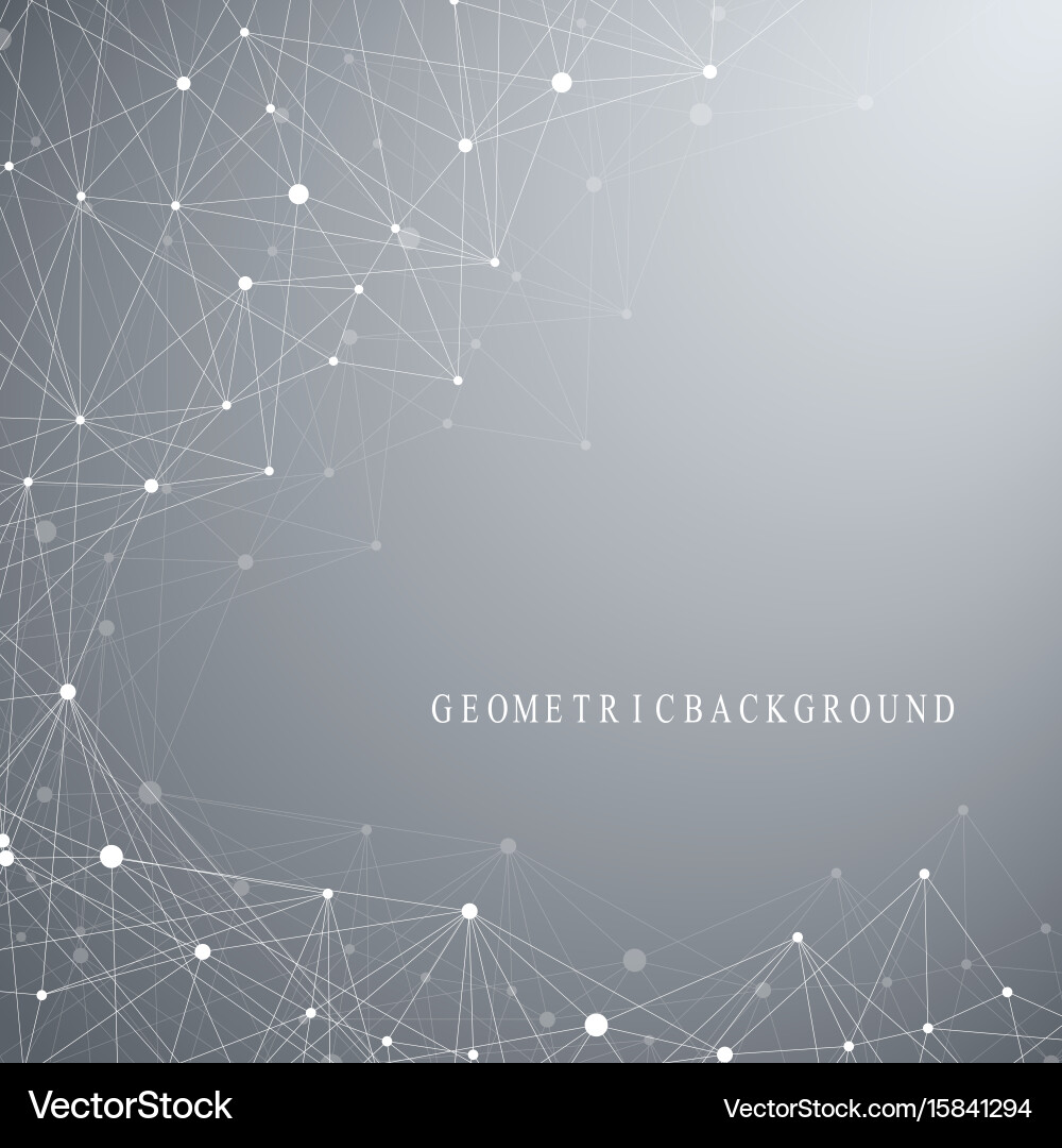 Geometric abstract background with connected line Vector Image
