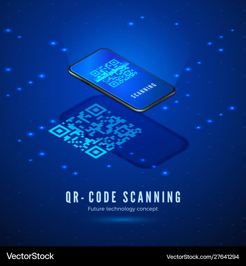 QR Code Scan Mobile Phone vector image