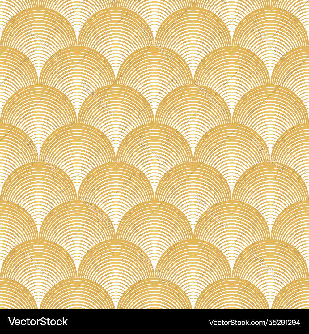 Seamless geometric pattern with golden gradient vector image