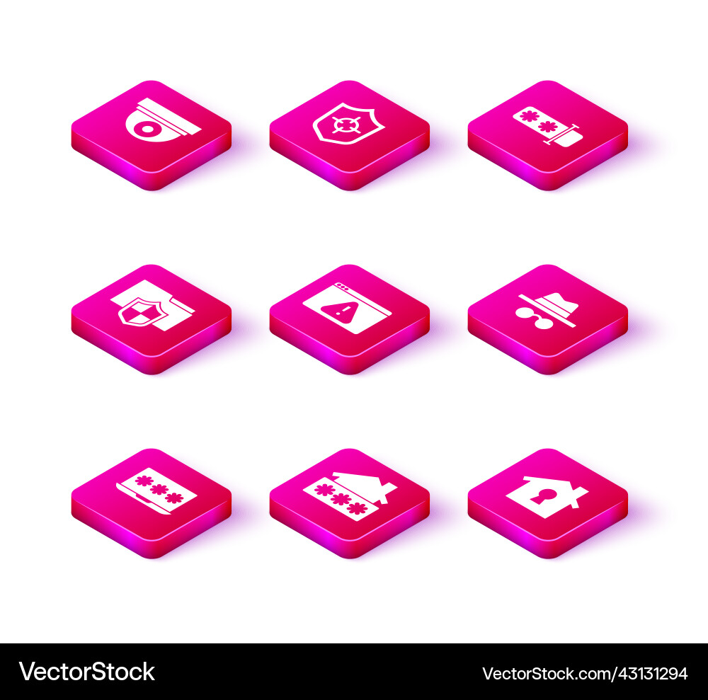 Set laptop with password house document folder Set laptop with password house document folder vector image