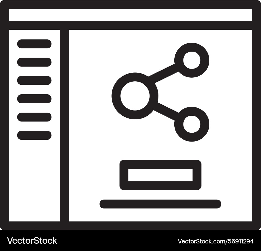 Share linear style icon design vector image