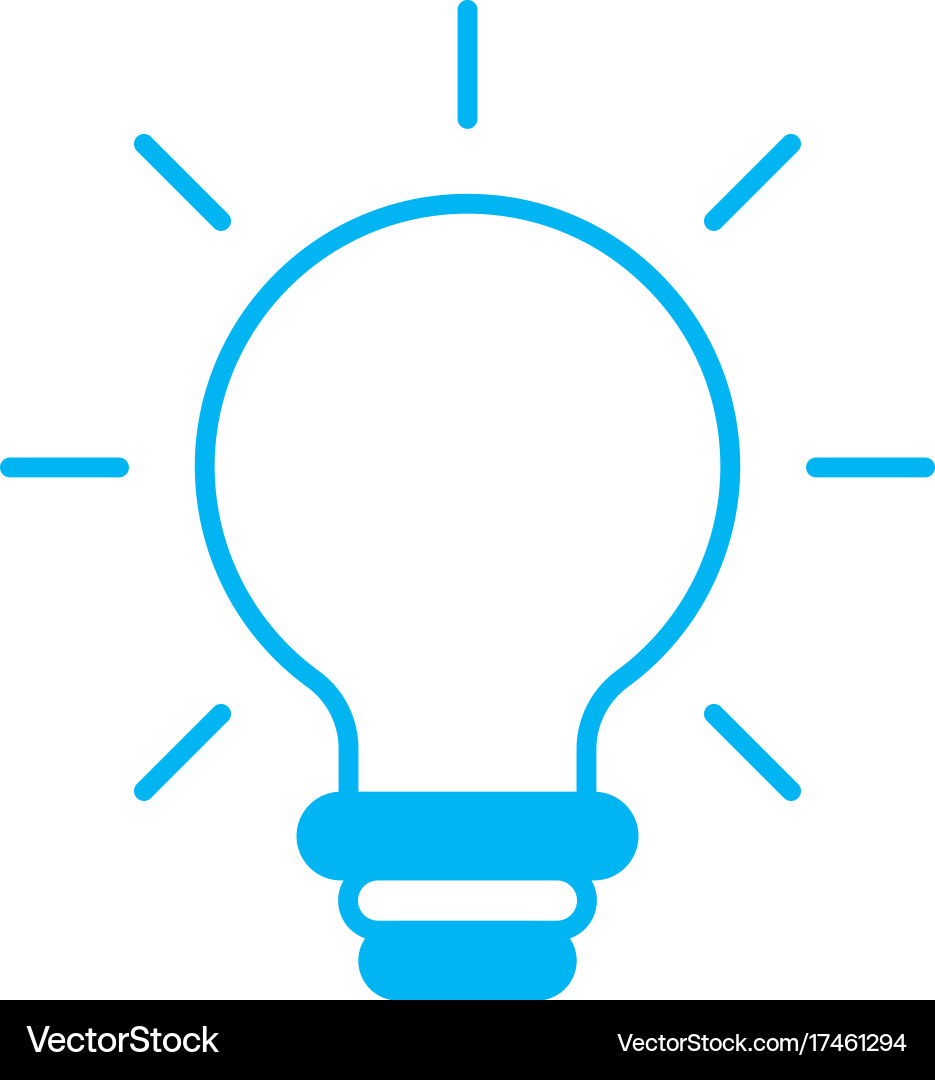 Silhouette nice bulb idea to create and invent Vector Image
