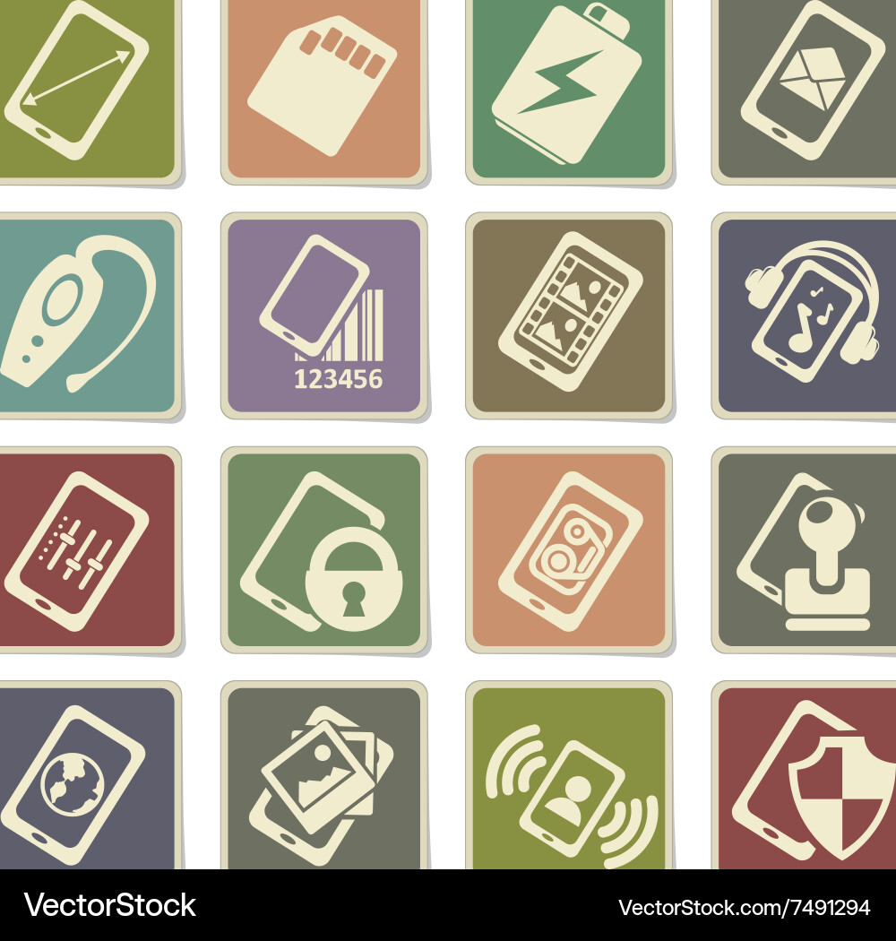 Smartphone specifications and functions Vector Image