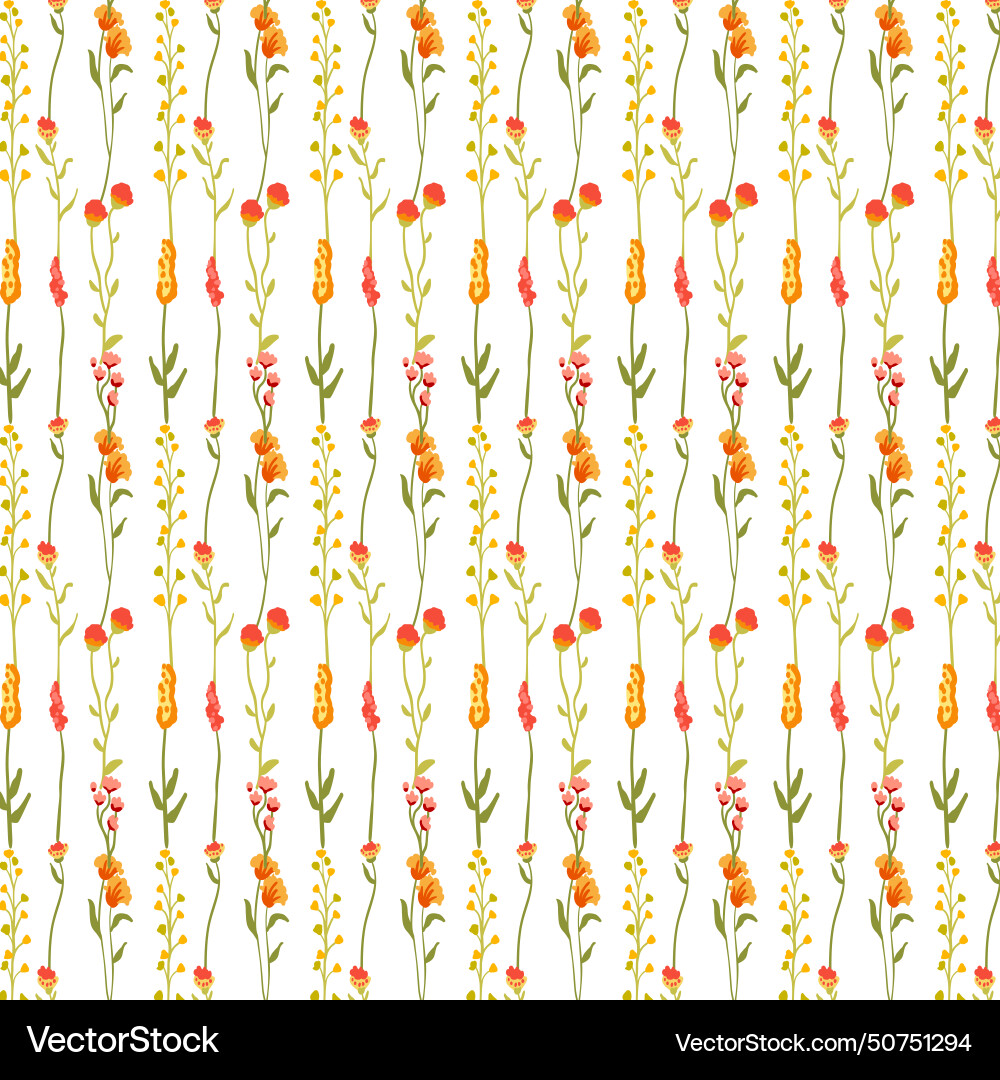 Spring flower branches exquisite seamless pattern Vector Image