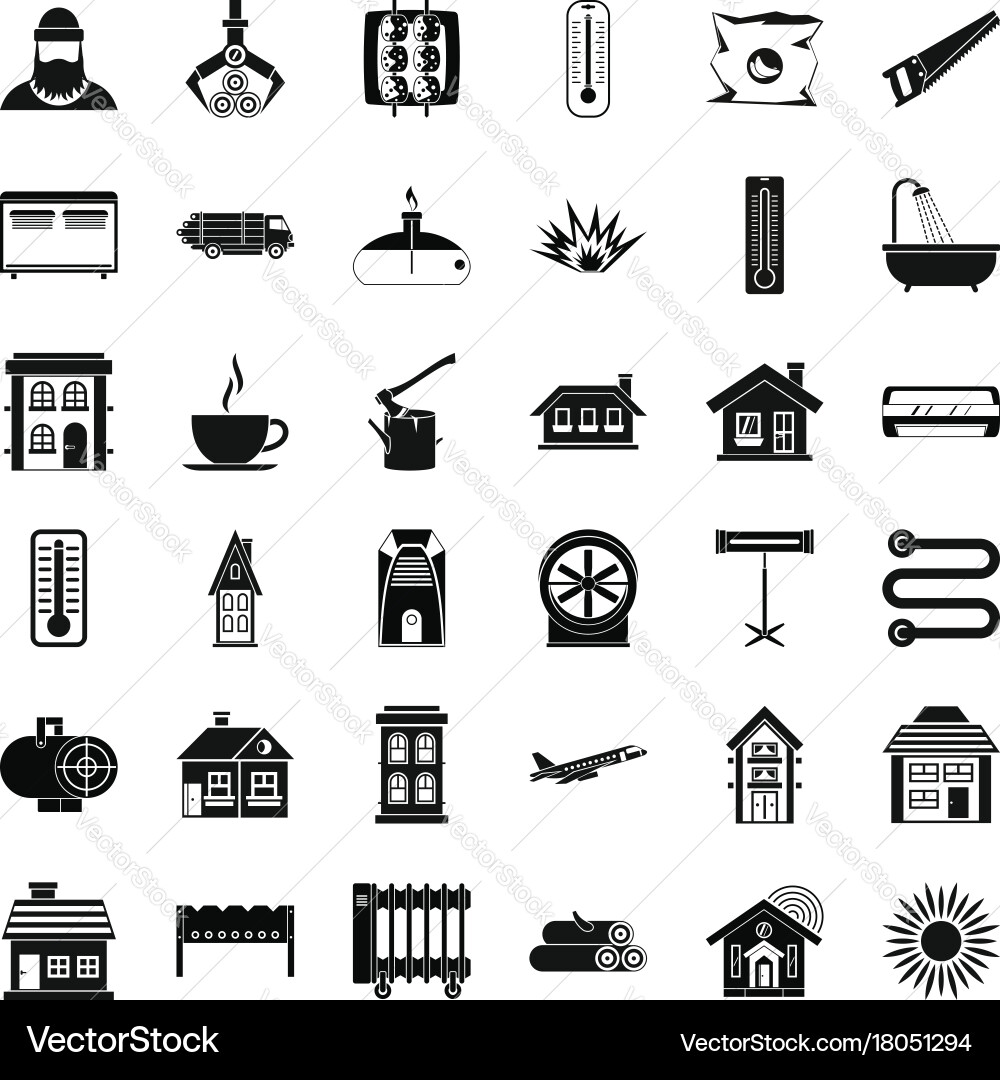 Sun icons set simple style Vector Image