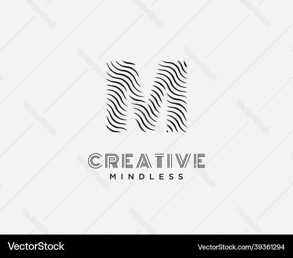 Wavy logotype Buchstaben m Vorlagen von abstrakt Wavy logotype Buchstaben m Vorlagen von abstrakt vektorbild