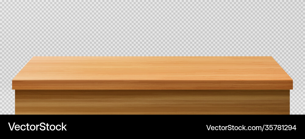 Wood table foreground vintage tabletop front view Vector Image