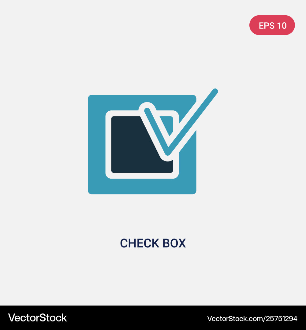 Zwei Farb-Check-Box-Symbol von Benutzeroberfläche Zwei Farb-Check-Box-Symbol von Benutzeroberfläche vektorbild