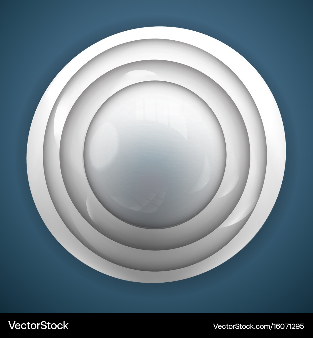 Abstract 3D Grey Button Background vector image