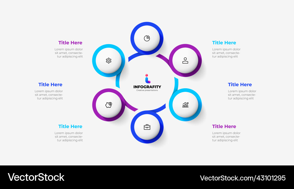 Abstract Cycle Diagram - Data Visualization Vector Image
