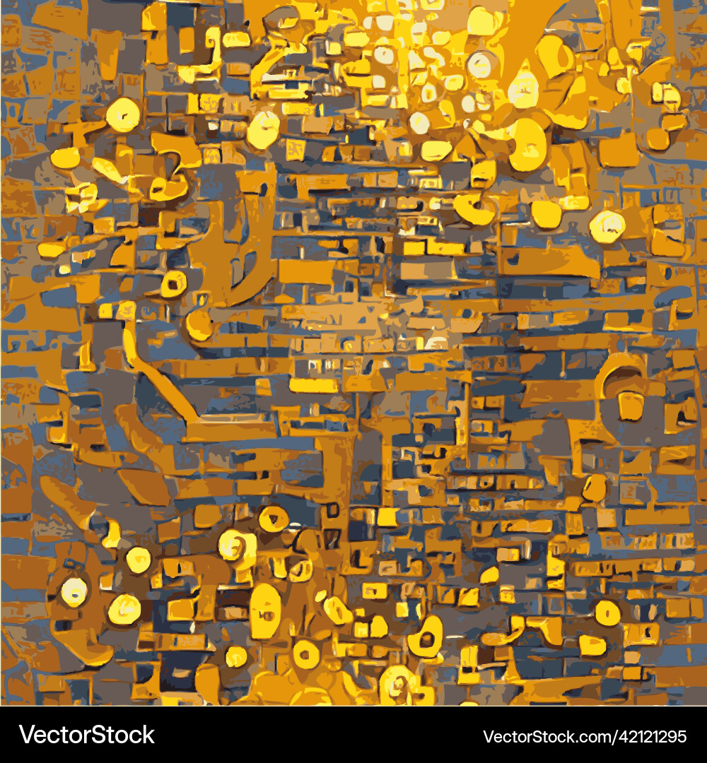 Abstract golden background blockchain network Abstract golden background blockchain network vector image