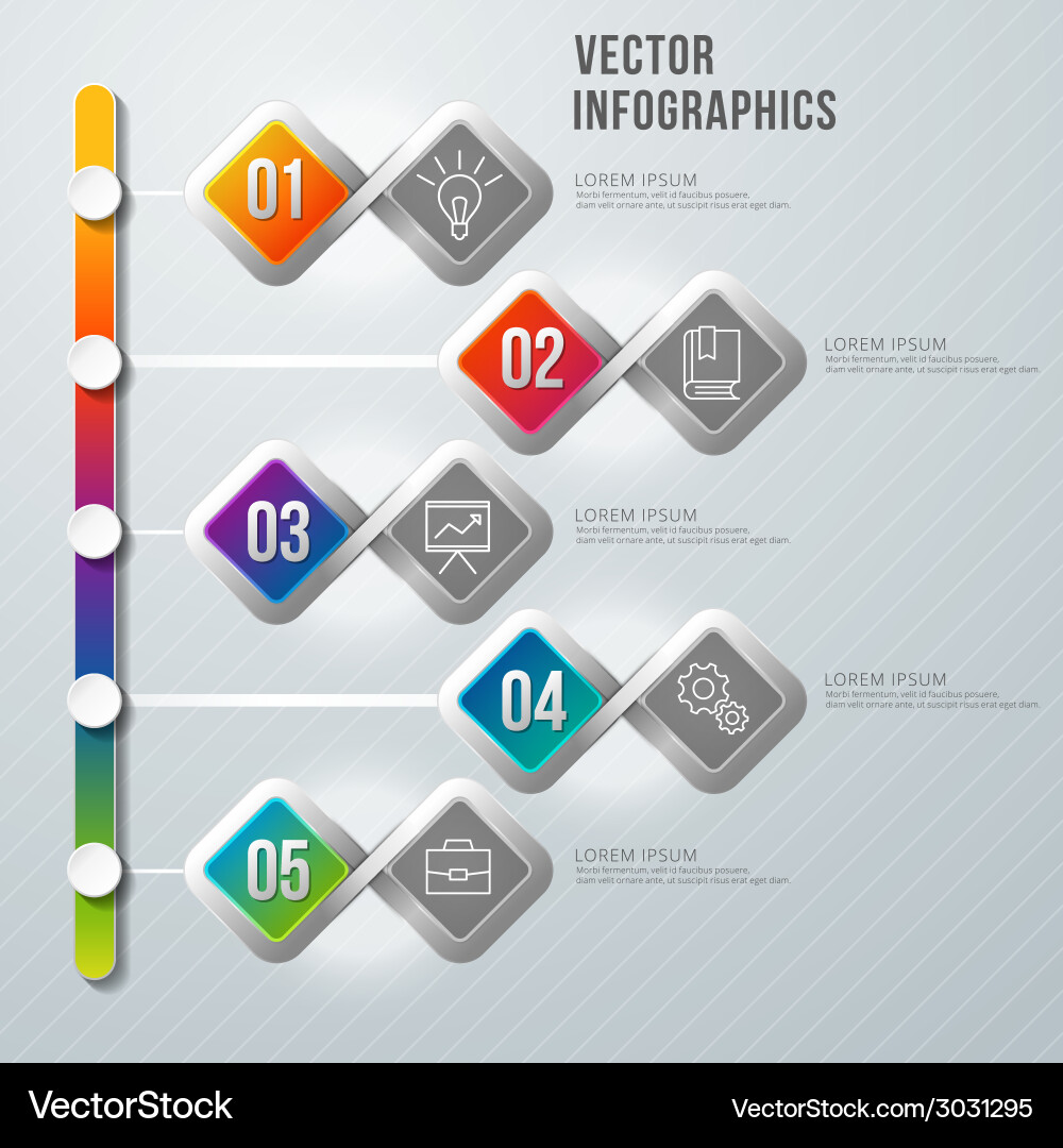 Abstract infographic design workflow layout Vector Image