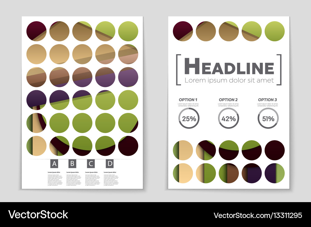 Abstract layout background set for art Vector Image