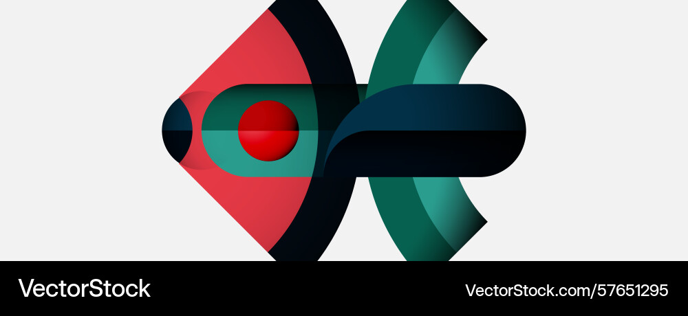 Abstract shapes overlap creating dynamic Vector Image
