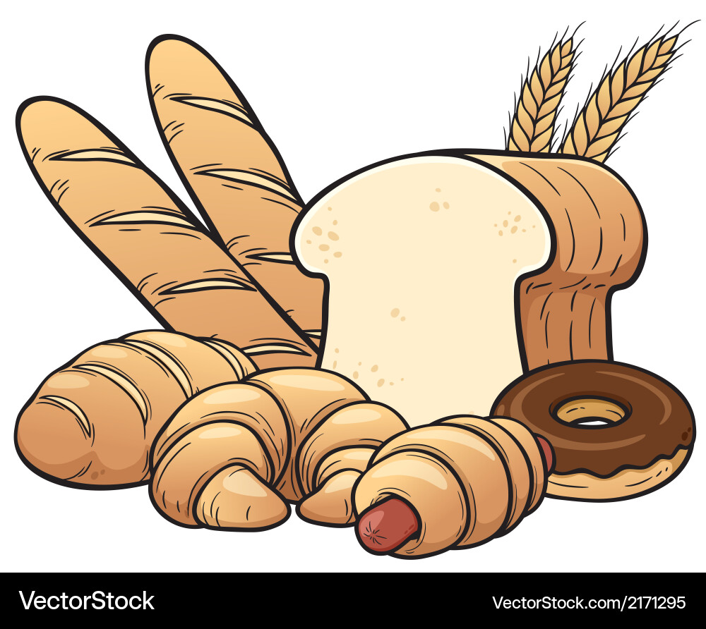 Assorted Bread Selection Vector Image