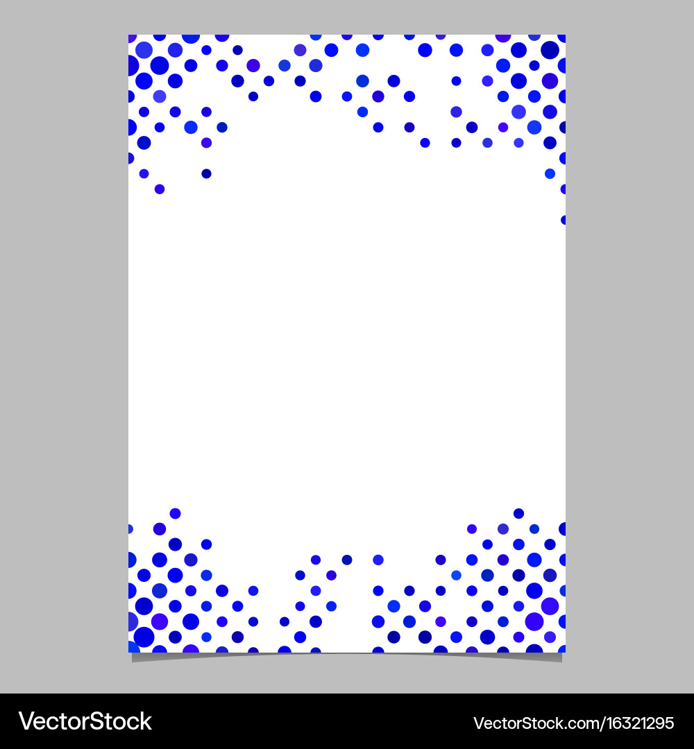 Blue circle pattern page template - design from vector image