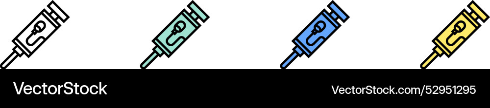 Insemination icon outline green blue and yellow Insemination icon outline green blue and yellow vector image